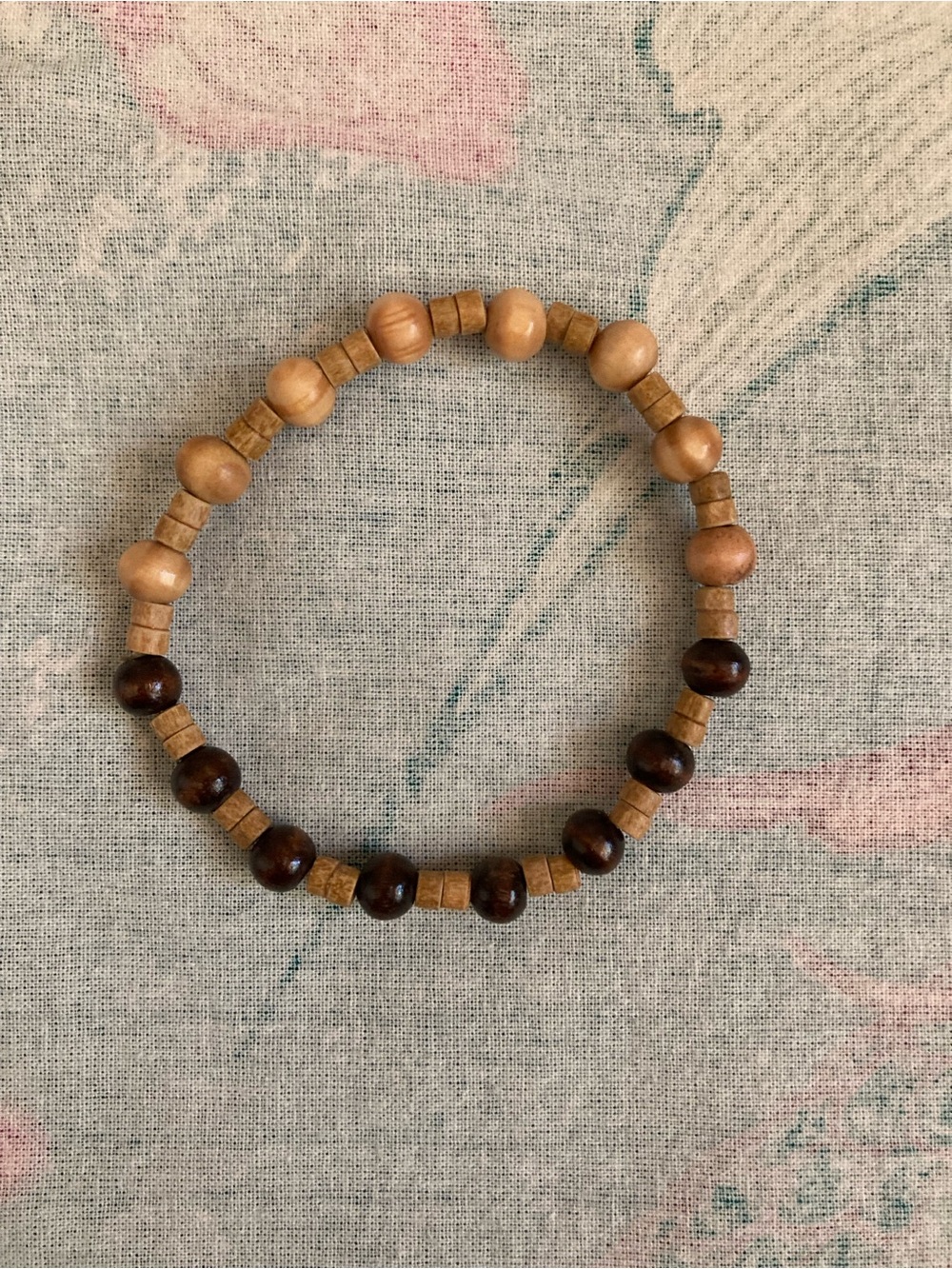 Handmade Wood Bead Bracelet & Necklace set - Natural Brown - Picture 10 of 14